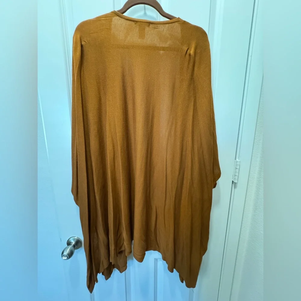 Rust Orange Open Front Cardigan - Picture 2 of 3